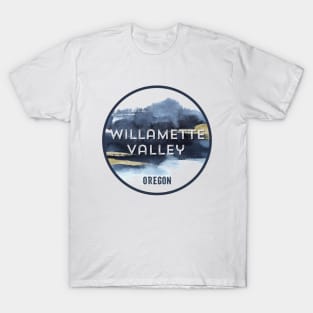 Willamette Valley, Oregon Watercolor Design T-Shirt